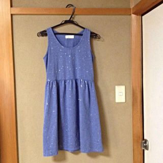 ダブルクローゼット(w closet)のw closet 星柄ワンピース(ひざ丈ワンピース)