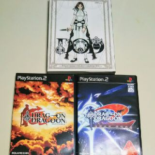 プレイステーション2(PlayStation2)のPS2 ドラッグオンドラグーン1・2・ガイドブック セット(家庭用ゲームソフト)