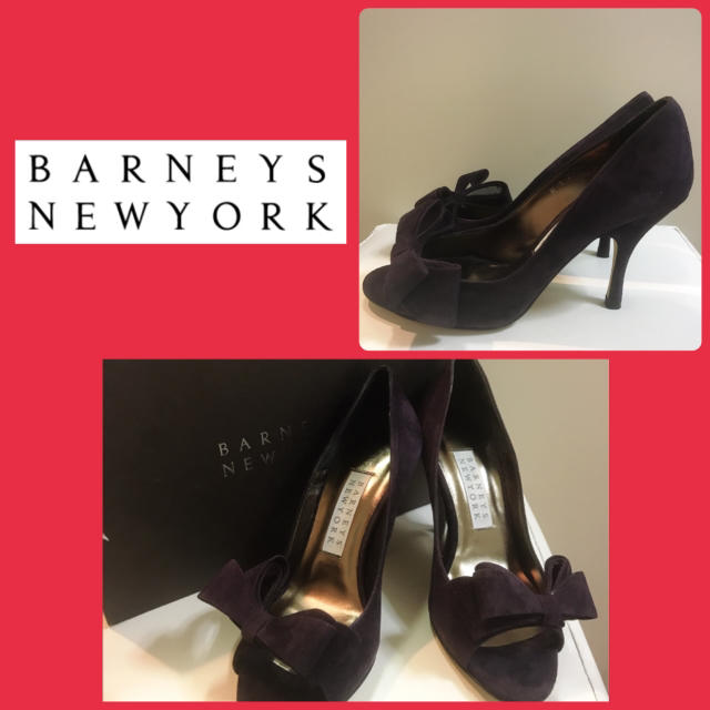 BARNEYS NEW YORK(バーニーズニューヨーク)のバーニーズニューヨーク♡パープルスエード リボン パンプス♡ レディースの靴/シューズ(ハイヒール/パンプス)の商品写真