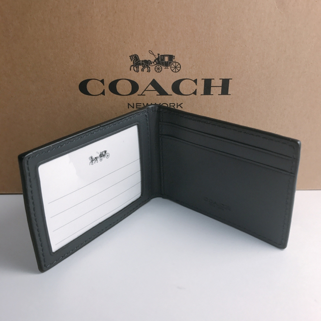 COACH(コーチ)のコーチ　カードケース　名刺入れ　ミッドナイトネイビー　新品未使用 メンズのファッション小物(名刺入れ/定期入れ)の商品写真