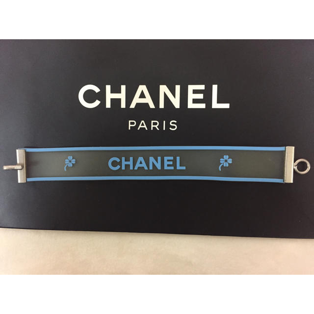 CHANEL(シャネル)のシャネル ★ ラバーブレス 刻印あり 正規品 レディースのアクセサリー(ブレスレット/バングル)の商品写真