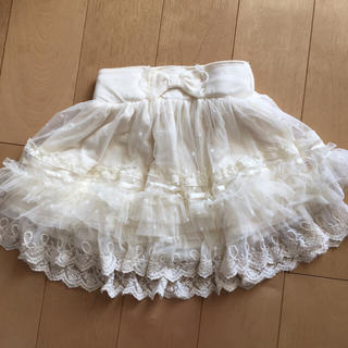 リズリサ(LIZ LISA)のリズメロ 白 チュールスカート 110(スカート)