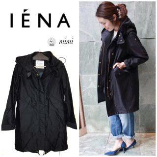 イエナ(IENA)の美品❣️IENA スーピマコットンモッズコート ネイビー 36(モッズコート)