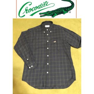 クロコダイル(Crocodile)のチェックシャツ クロコダイル M ネルシャツ グリーン (シャツ)