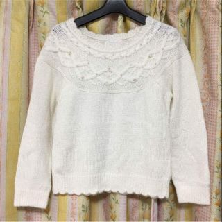 フェルゥ(Feroux)の＊美品＊パール付きニット、ミッシュマッシュ、ロディスポット、ノエラ、ダズリン系(ニット/セーター)