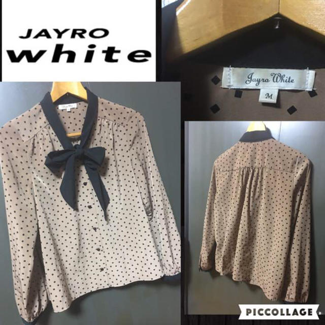 JAYRO White(ジャイロホワイト)のJayro White ジャイロホワイト 長袖 ブラウス M 胸元リボン レディースのトップス(シャツ/ブラウス(長袖/七分))の商品写真