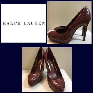 ラルフローレン(Ralph Lauren)のラルフローレン♡ワインブラウン クロコダイルレザー パンプス♡(ハイヒール/パンプス)