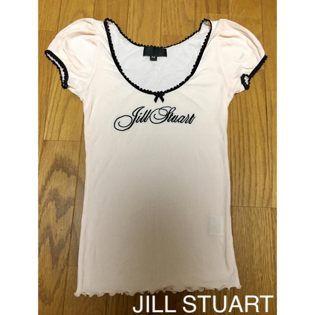 JILLSTUART(ジルスチュアート)のused美品♡JILL STUART パフスリーブカットソー ベージュ×黒 レディースのトップス(カットソー(半袖/袖なし))の商品写真