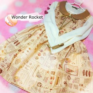 ワンダーロケット(WONDER ROCKET)の新品 ティータイム♪マカロンワンピ○*(ひざ丈ワンピース)