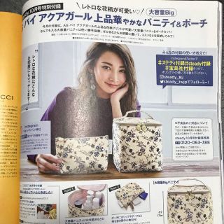 エージーバイアクアガール(AG by aquagirl)のsteady. 10月号 付録(ポーチ)