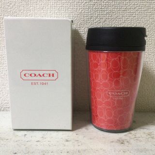 コーチ(COACH)の未使用❤︎COACHコーチ❤︎非売品シグネチャー柄タンブラー❤︎(タンブラー)