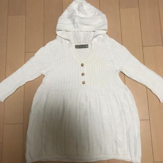 ザラ(ZARA)のZARA 綿ニットパーカー(パーカー)