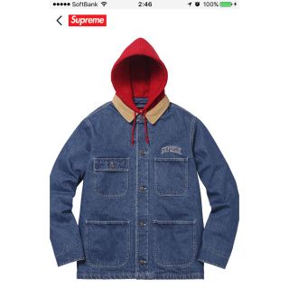 シュプリーム(Supreme)のシュプリーム  Hooded Chore Coat    L  (Gジャン/デニムジャケット)