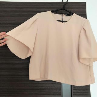 ザラ(ZARA)のZARA■ベージュシフォンT □(Tシャツ(半袖/袖なし))