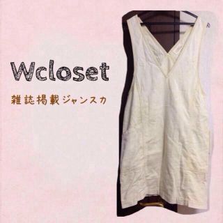 ダブルクローゼット(w closet)のWcloset＊雑誌掲載ジャンスカ(ひざ丈ワンピース)