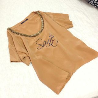 トゥモローランド(TOMORROWLAND)のトゥモローランド♡プリントシルクトップス(カットソー(半袖/袖なし))