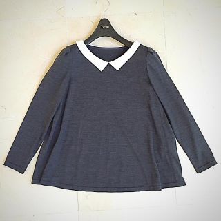 ルネ(René)の未使用♡Rene♡白襟ニットブラウス34(ニット/セーター)