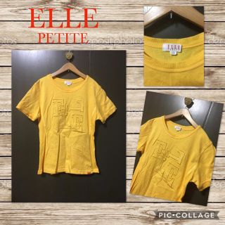 エル(ELLE)のELLE 半袖 カットソー リブ 生地ワッペン付き キッズ 150cm 超美品(Tシャツ/カットソー)