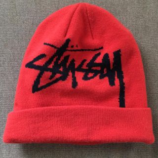 ステューシー(STUSSY)のstussy  ビッグロゴ ビーニー キャップ ワッチキャップ sk8(ニット帽/ビーニー)