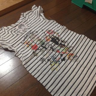 スカラー(ScoLar)のscolar/肩フリルTシャツワンピ♪(ミニワンピース)