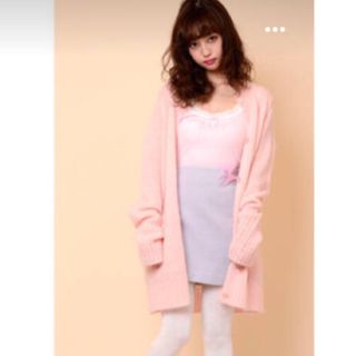 ︴katie FLUFFY knit long cardigan melon