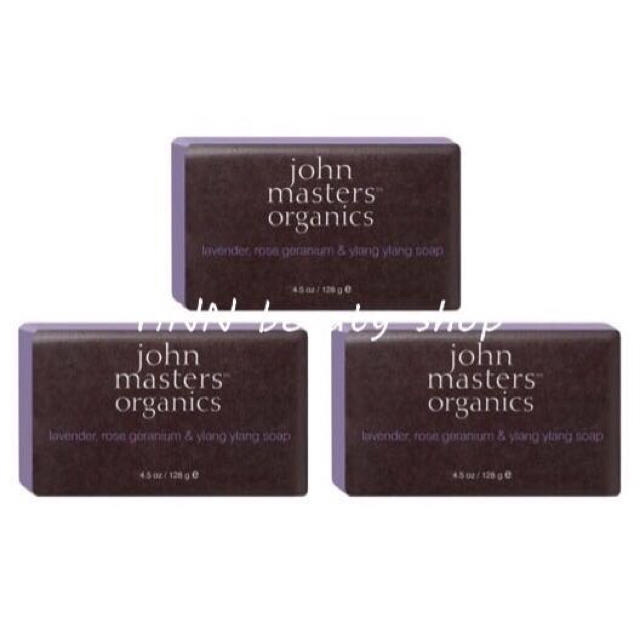 John Masters Organics(ジョンマスターオーガニック)のジョンマスター ラベンダー ローズゼラニウム & イランイランソープ 128g☆ コスメ/美容のボディケア(ボディソープ/石鹸)の商品写真