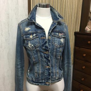 ホリスター(Hollister)のホリスター Gジャン 試着のみ美品！ダメージ加工 S アバクロ zara(Gジャン/デニムジャケット)