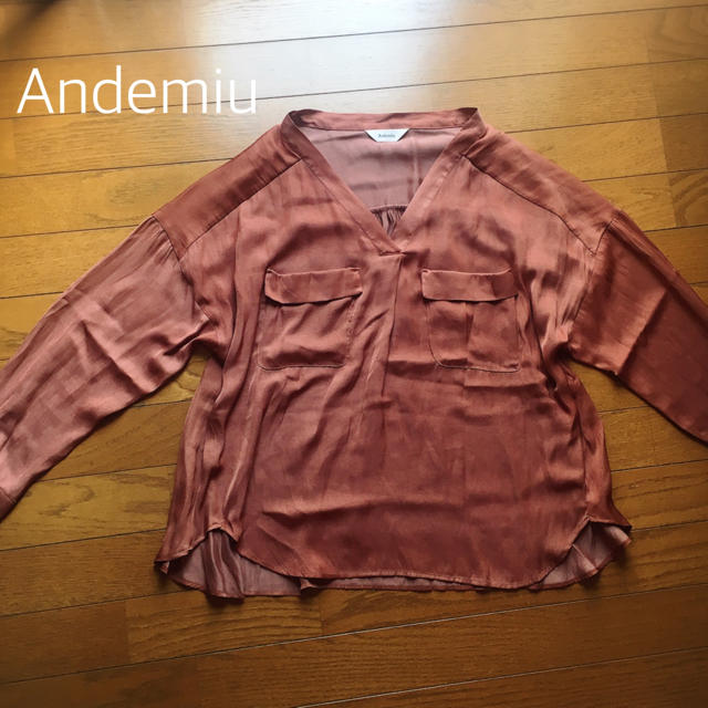 Andemiu(アンデミュウ)のテラコッタ長袖シャツ レディースのトップス(シャツ/ブラウス(長袖/七分))の商品写真