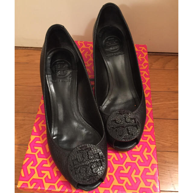 SALE★TORY BURCH 黒 ウェッジソールパンプス