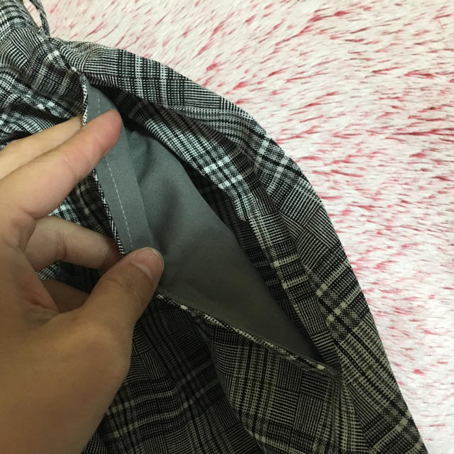 w closet(ダブルクローゼット)の♡グレンチェックバックロングスカート♡ レディースのスカート(ロングスカート)の商品写真