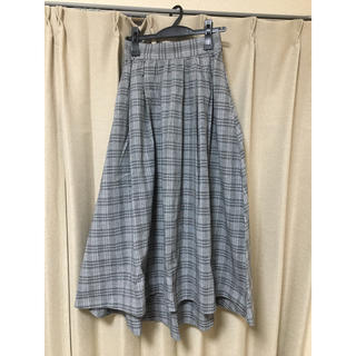 ダブルクローゼット(w closet)の♡グレンチェックバックロングスカート♡(ロングスカート)