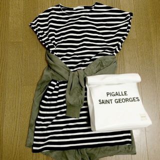 マウジー(moussy)のmoussy 今期完売ボーダーワンピ(ミニワンピース)