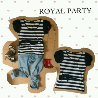 ロイヤルパーティー(ROYAL PARTY)のボーダートップス　ROYALPARTY(Tシャツ(半袖/袖なし))