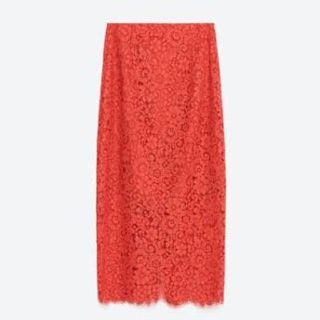 ザラ(ZARA)のZARA レースタイトスカート(ロングスカート)