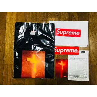 シュプリーム(Supreme)のステッカー付き 17aw supreme Piss Christ Tee(Tシャツ/カットソー(半袖/袖なし))