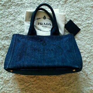 プラダ(PRADA)のPRADA デニムカナパＭ(トートバッグ)