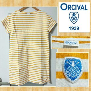 オーシバル(ORCIVAL)のORCIVAL オーチバル Tシャツワンピース 美品 F ボーダー フランス(ミニワンピース)