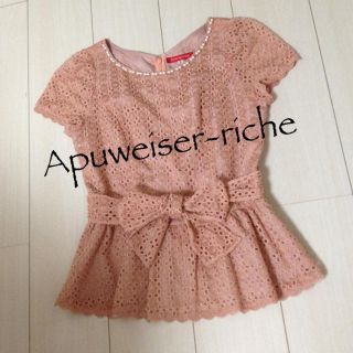 アプワイザーリッシェ(Apuweiser-riche)のアプ♡ペプラムトップス(シャツ/ブラウス(半袖/袖なし))