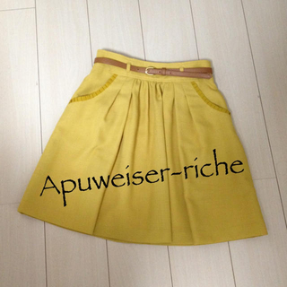 アプワイザーリッシェ(Apuweiser-riche)のアプ♡ベルト付きスカート(ひざ丈スカート)