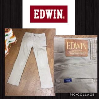 エドウィン(EDWIN)のEDWIN 403L ストレート ストレッチ  ベージュ W29 股下68cm(カジュアルパンツ)