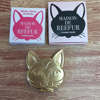 メゾンドリーファー(Maison de Reefur)のメゾンドリーファー チーク&リップ、猫ゴールドケース セット(口紅)
