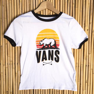 ヴァンズ(VANS)の【新品タグ付】BANS ベアー ロゴTシャツ ホワイト Sサイズ(Tシャツ(半袖/袖なし))