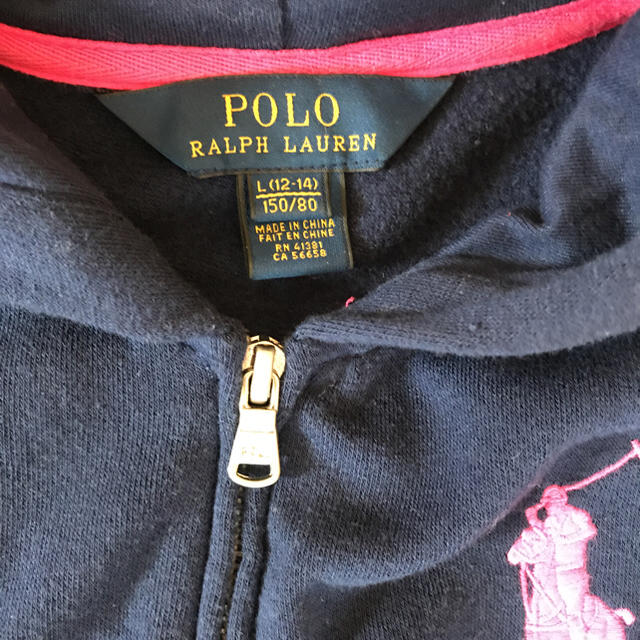 POLO RALPH LAUREN(ポロラルフローレン)のラルフローレン パーカー ネイビー ピンク刺繍 レディースのトップス(パーカー)の商品写真