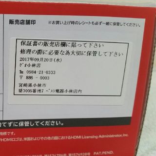 保証印あり/Nintendo Nintendo Switch任天堂ライト本体