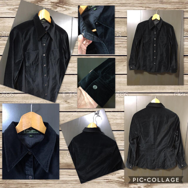 Eddie Bauer ジャケットシャツ ベロア 厚手 M 美品