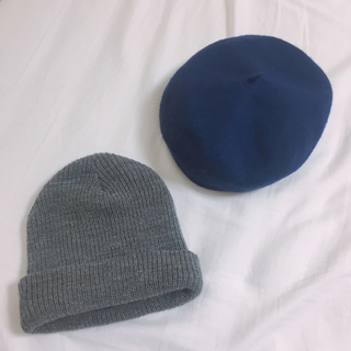 【me%】冬の帽子セット　 ベレー帽　ニット帽　ミーパーセント(ハンチング/ベレー帽)