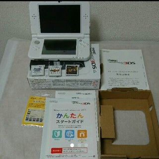 【ERI様専用】newニンテンドー3DS LL パールホワイト ソフト3本付 (携帯用ゲーム機本体)
