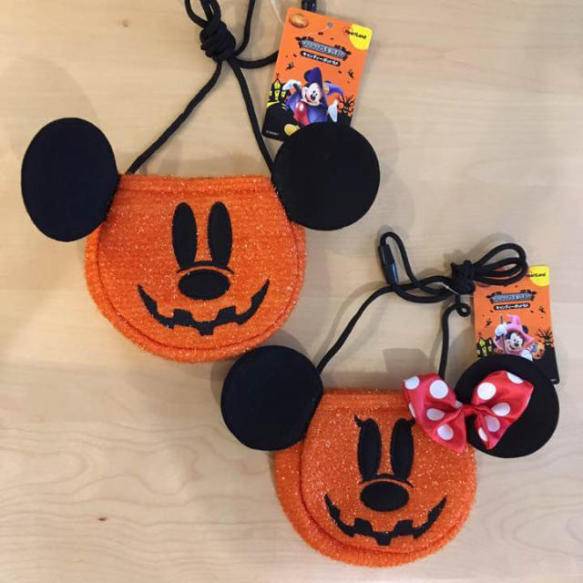 Disney(ディズニー)の新品  ハロウィン  ミッキー & ミニー  かぼちゃ ポシェット ／バッグ キッズ/ベビー/マタニティのこども用バッグ(ポシェット)の商品写真