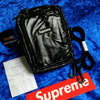 Supreme 正規品2017AW ショルダーバッグ黒　付属品あり