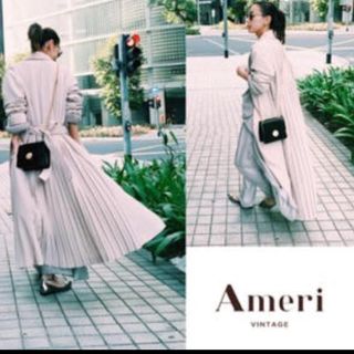 アメリヴィンテージ(Ameri VINTAGE)のameri BACK PLEATS JACKET＋フリンジベルト(トレンチコート)